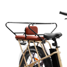Murf Cargo Seat Pad on a Murf E-Bike in Brown