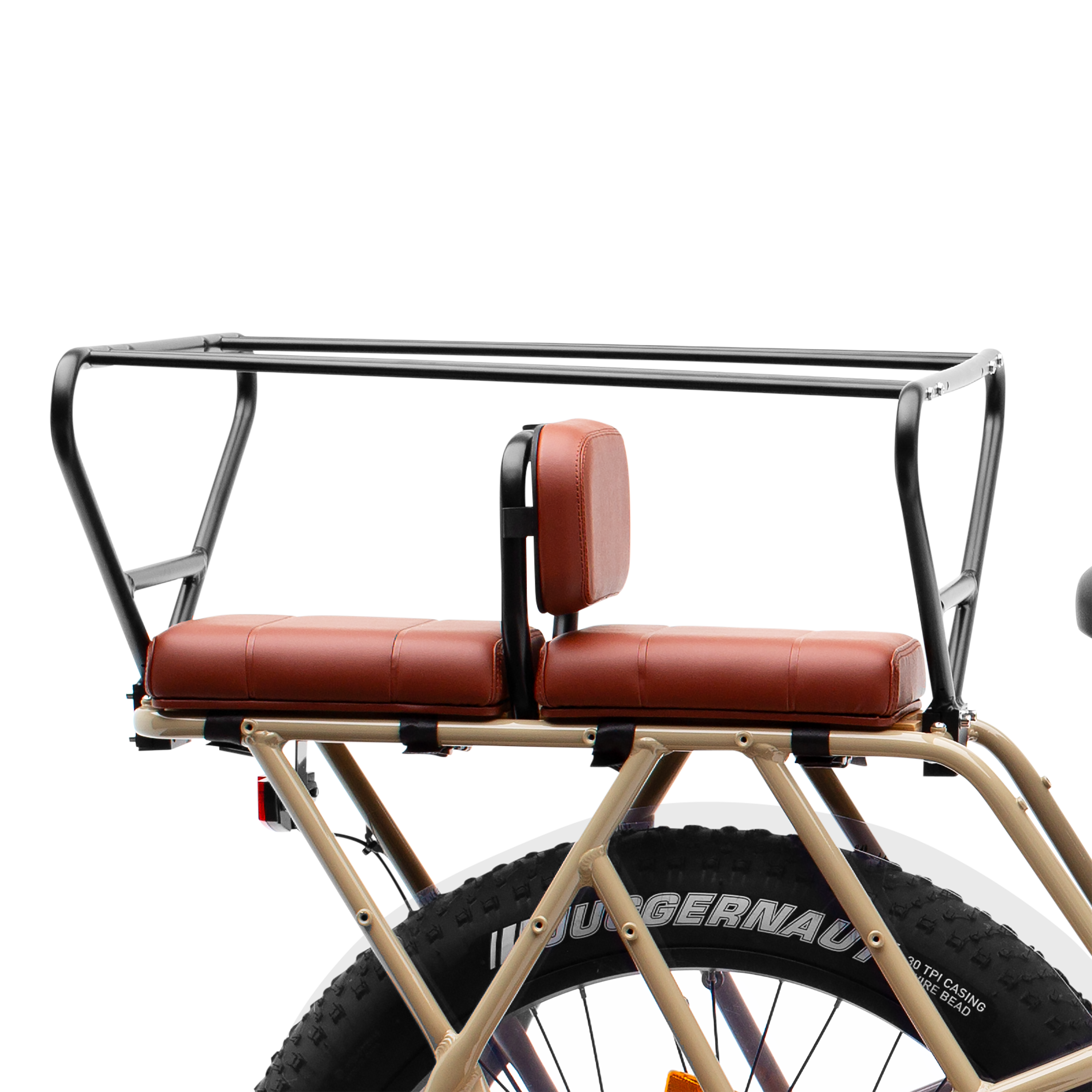 Close Up of the Murf Cargo Seat Pads in Brown