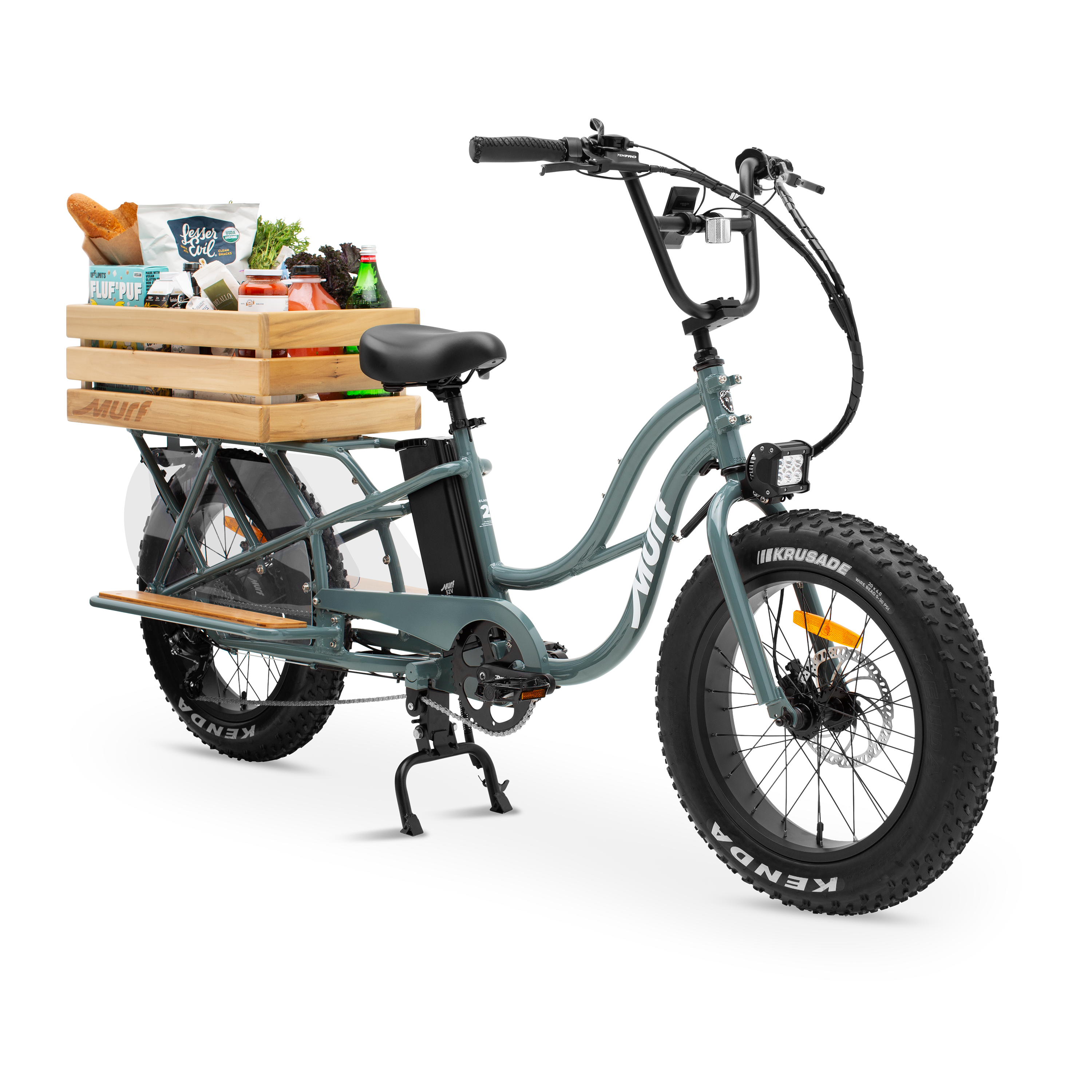 Higgs Cargo in Seabreeze Grey Gloss with a crate