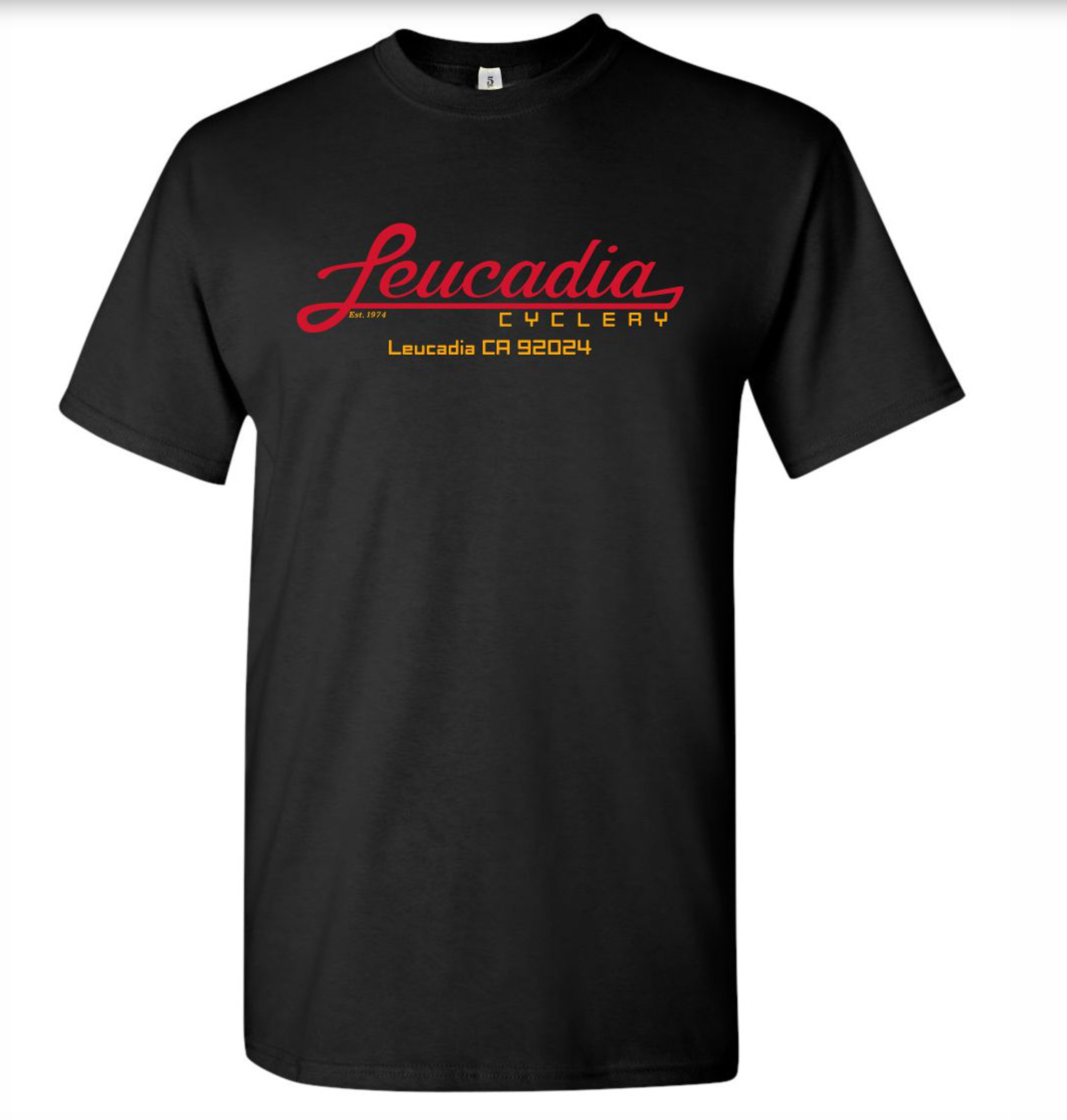 Black Leucadia Cyclery vintage print t-shirt