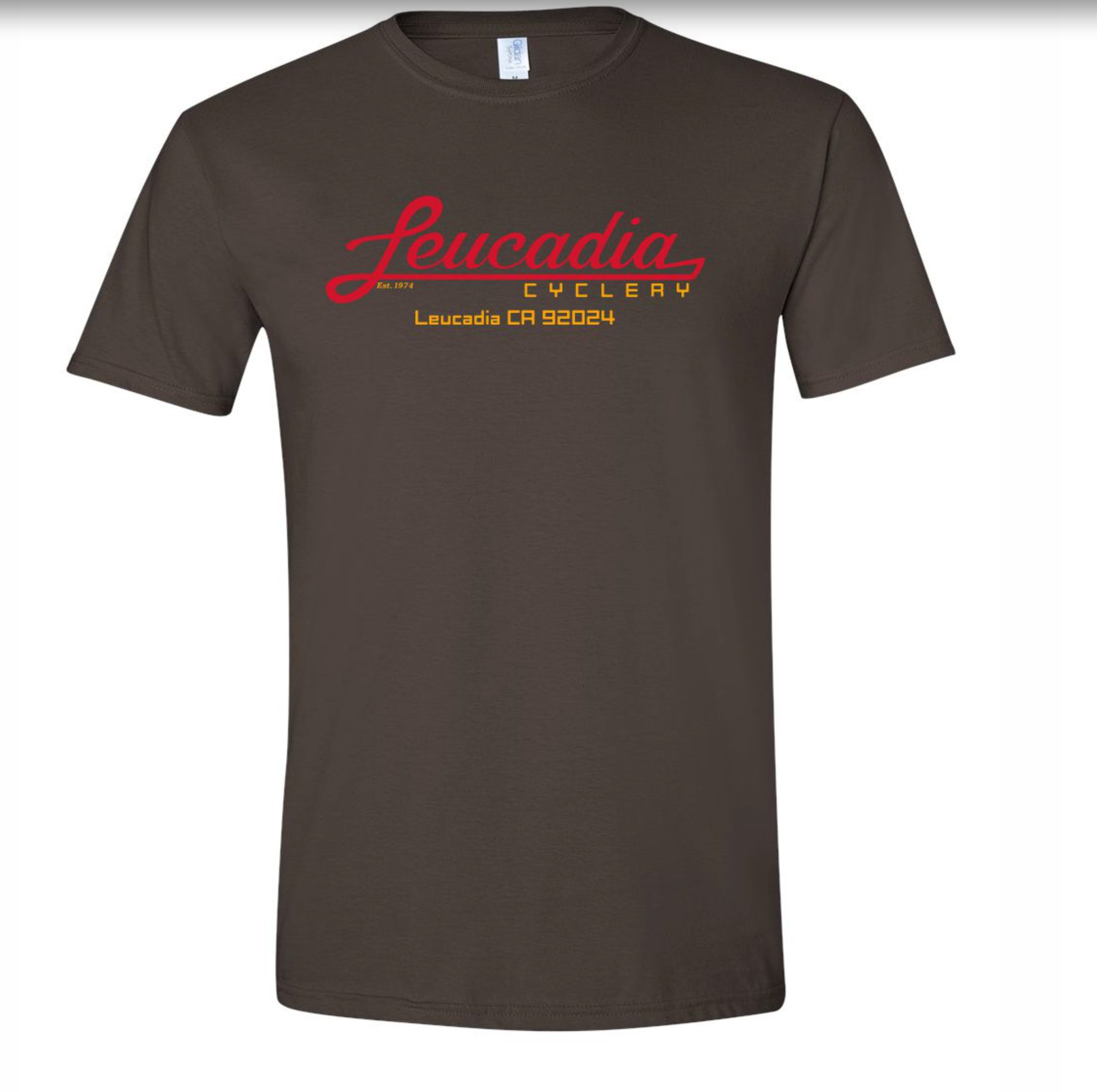 Gray Leucadia Cyclery vintage print t-shirt