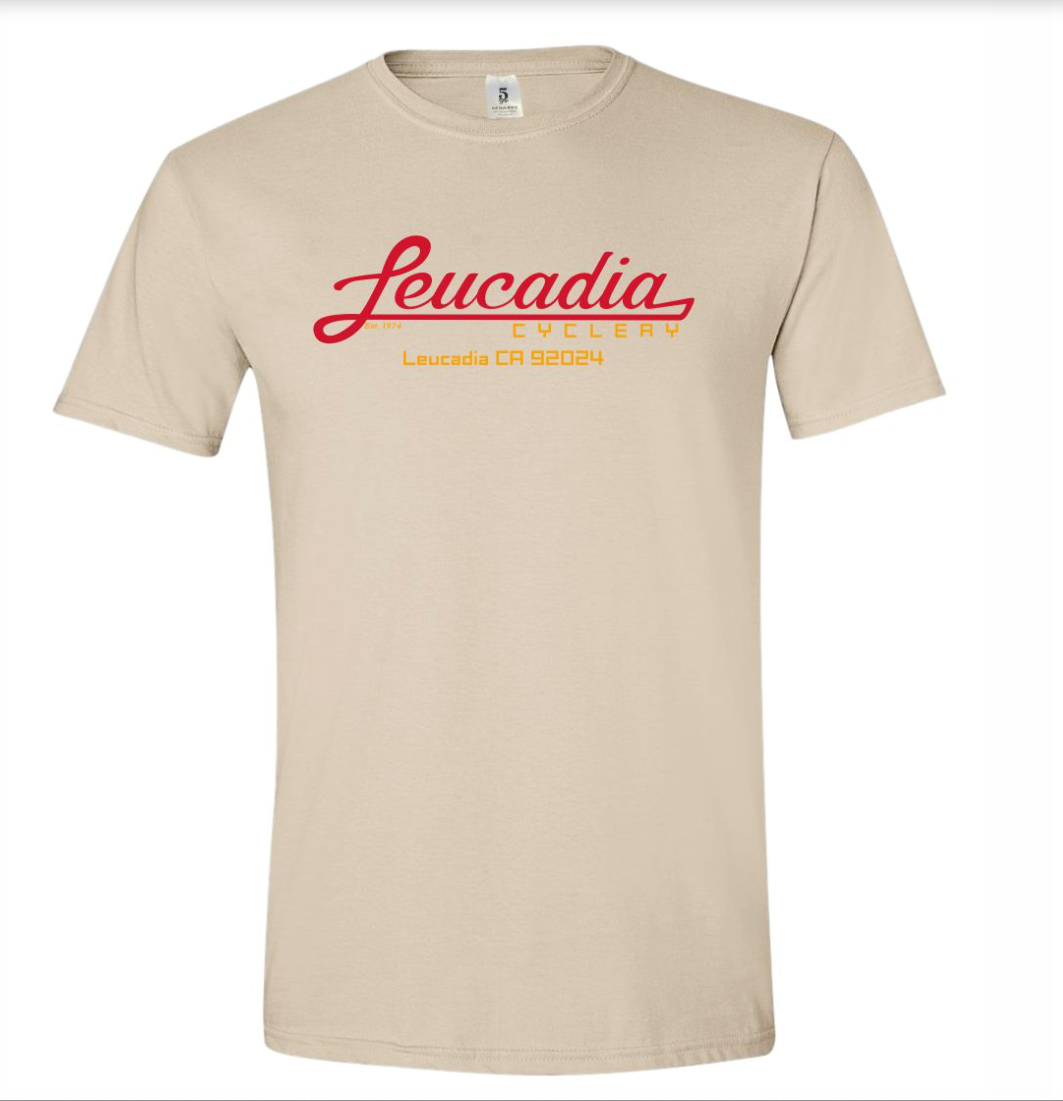 Beige Leucadia Cyclery vintage print t-shirt
