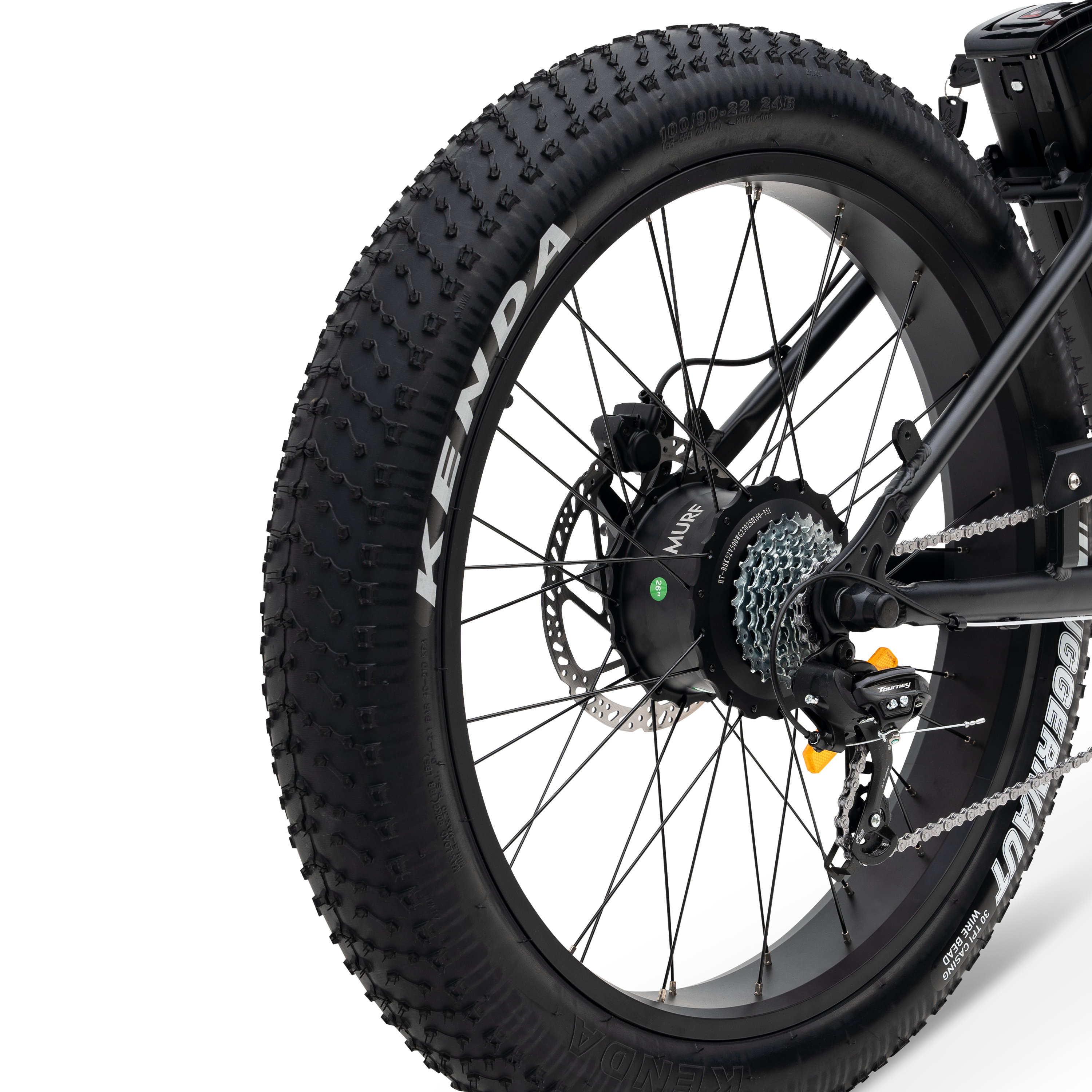 Kenda Tires on the Fat Murf™ E-Bike in Obsidian Black