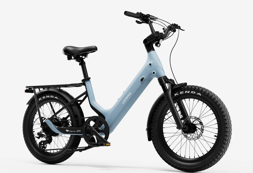 Side View of the Urtopia Joy Carbon E-Bike in Blue