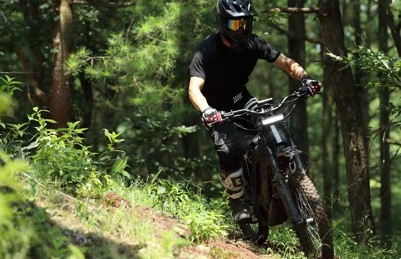 Man riding the E-Ride Pro S 